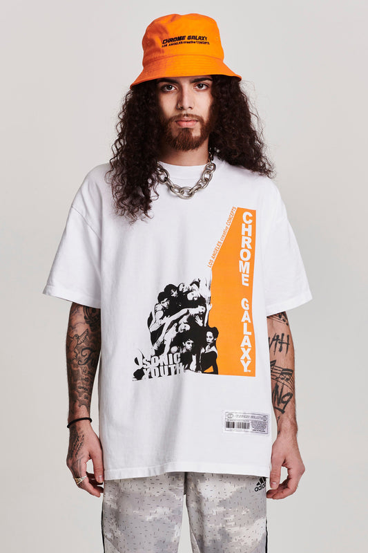 SONIC YOUTH OVERSIZED SHORT SLEEVE T-SHIRT WHITE