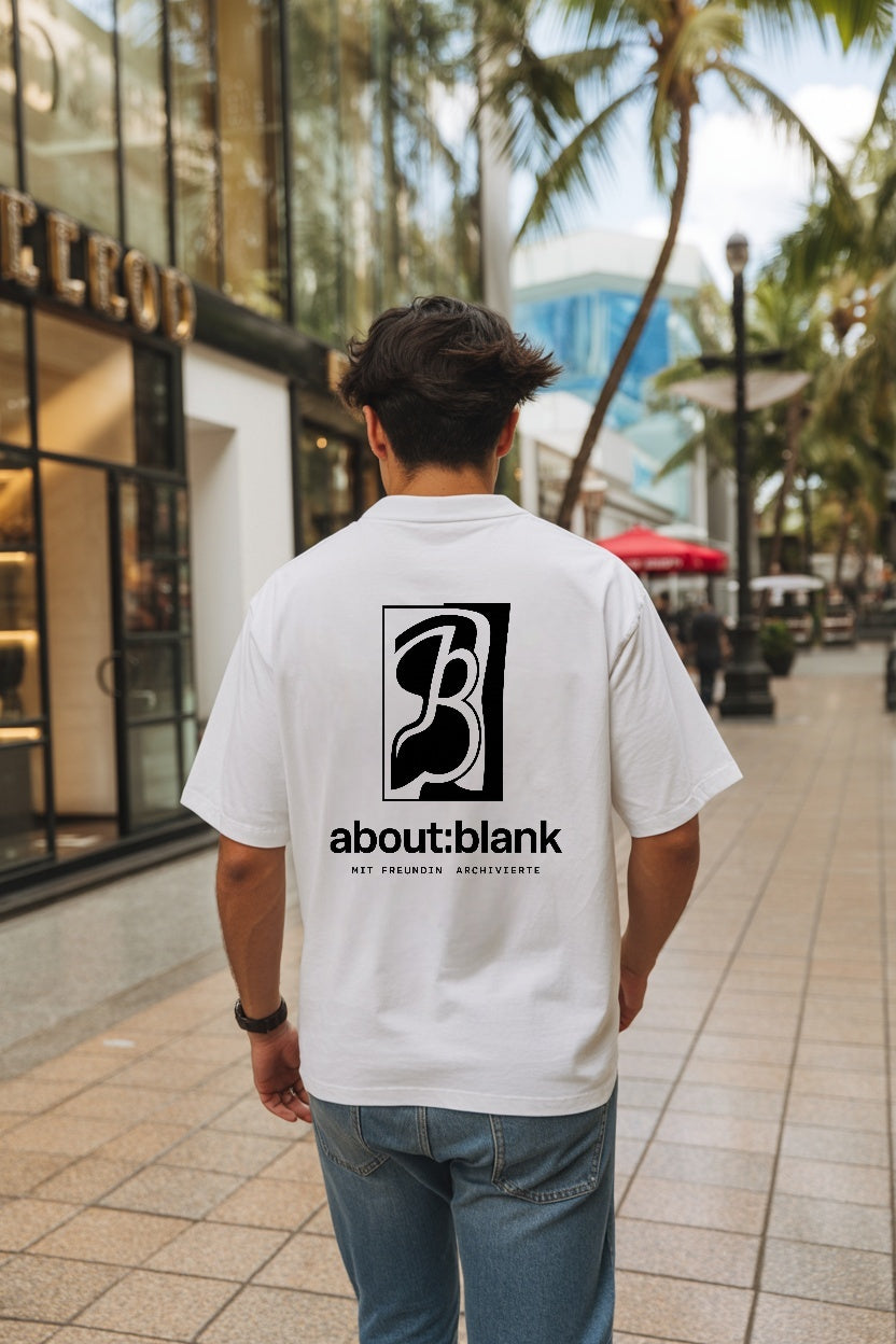 about:blank Abstract Graphic Tee – Monochrome Syntax Edition
