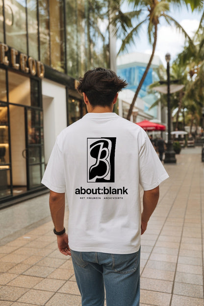 about:blank Abstract Graphic Tee – Monochrome Syntax Edition