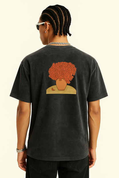 🎨🌼."Pottery Blossoms" washed T-shirt