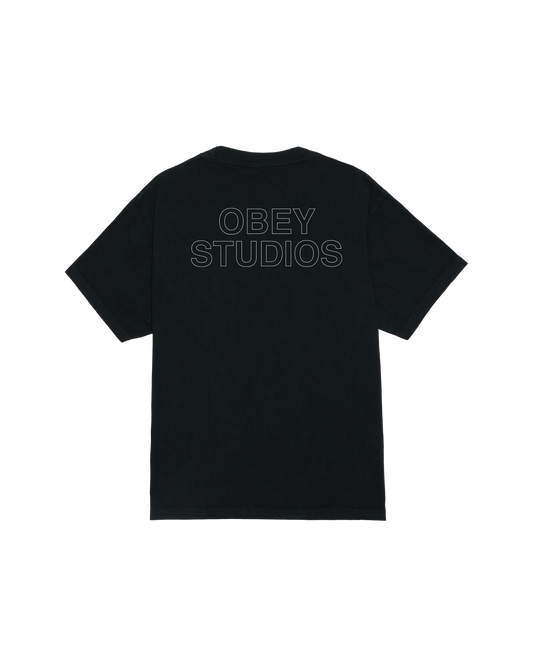 OBEY STUDIOS OUTLINE PIGMENT T-SHIRT