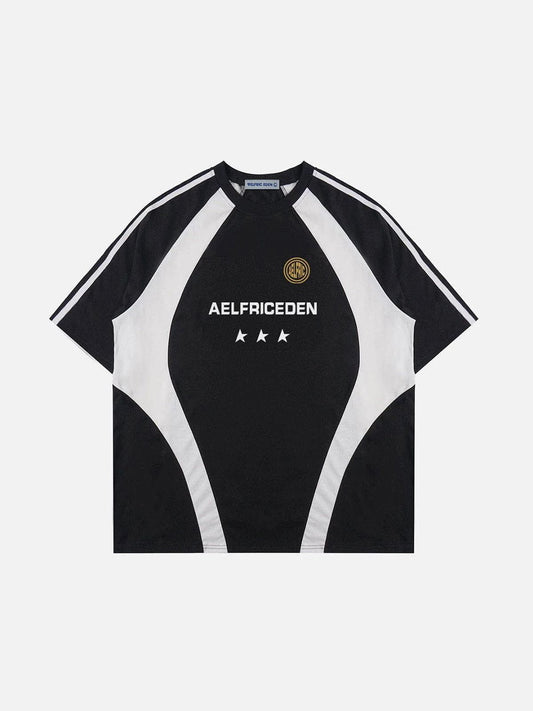 Aelfric Eden Patchwork Contrast Racing Tee