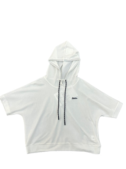 Fost Fish Women's Short Sleeve Hoodie with Drawstring