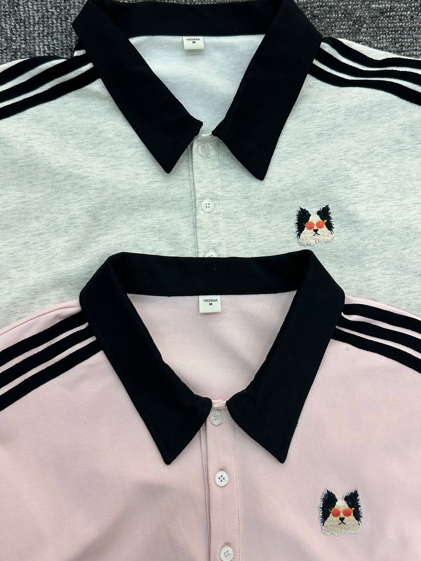 Fost Fish Women's Cat Embroidered Polo Tee