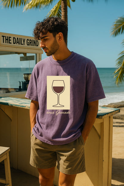 🍷 Sous Grenade Graphic Tee – Wine Lover's Edition