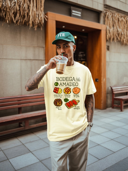 Bodega Amadeo Tapas Tee – Lemon Yellow Edition