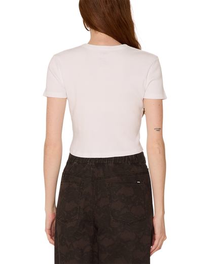 OBEY STUDIO Goddess Sketch Crop Tee – White