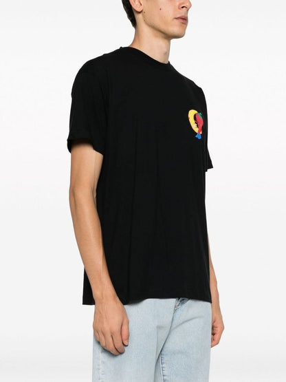 "Sky High Moon Farm" Cartoon Fruit Graphic Tee – Black