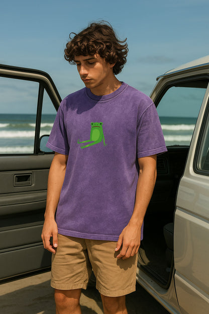 🌿 Frog King Graphic Tee – Playful Vibes Edition