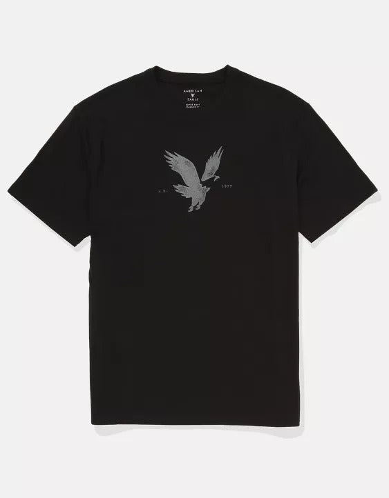 “Soaring Freedom” Eagle Graphic Tee – Black Edition