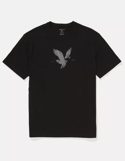 “Soaring Freedom” Eagle Graphic Tee – Black Edition