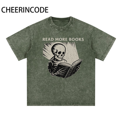 📚Read More Books Skeleton Tee