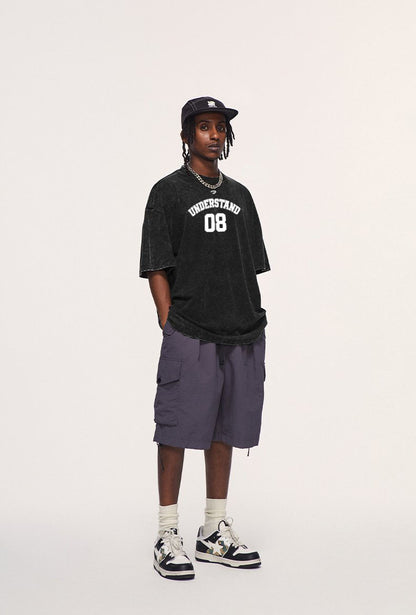 UNDERSTAND 08 Washed Varsity Graphic Tee