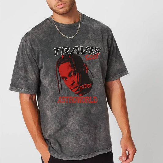 Art Portrait Americana Print Vintage Short Sleeve