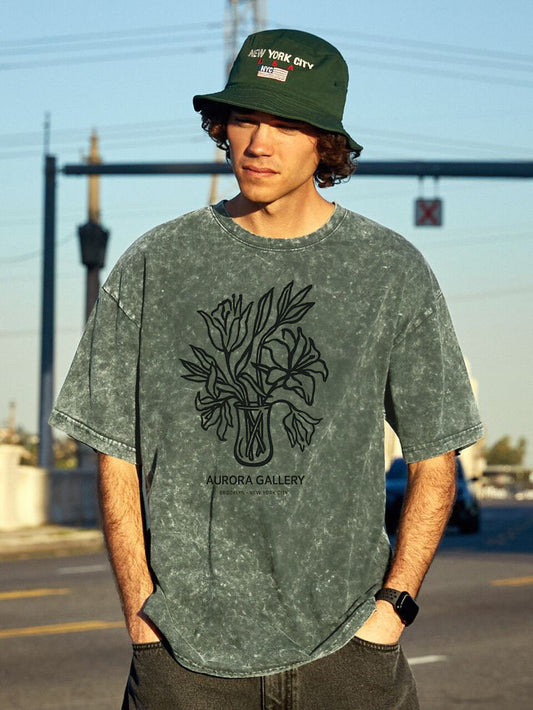 Minimalist Illustration Floral T-Shirt