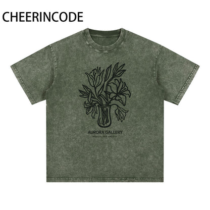 Minimalist Illustration Floral T-Shirt