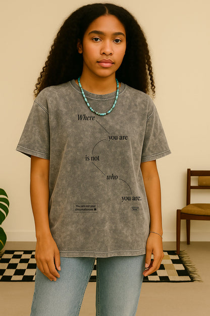Soul Monologue Simple Letter Print Short Sleeve