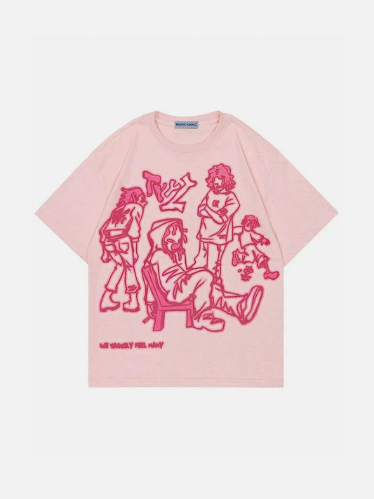 Aelfric Eden Cartoon Line Character Print Tee
