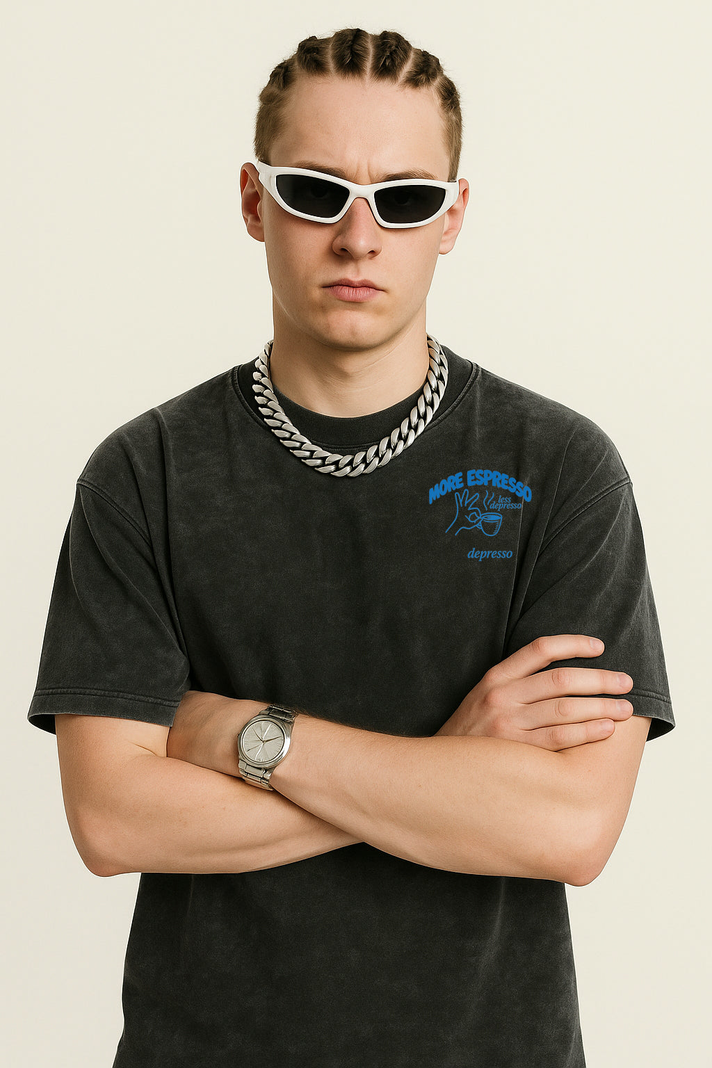 Men‘s Espresso Graphic Print Tee