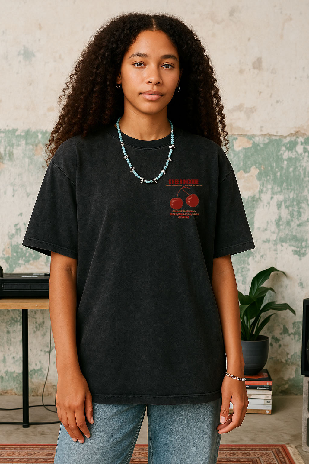 Summer Fruit Print Short Sleeve
