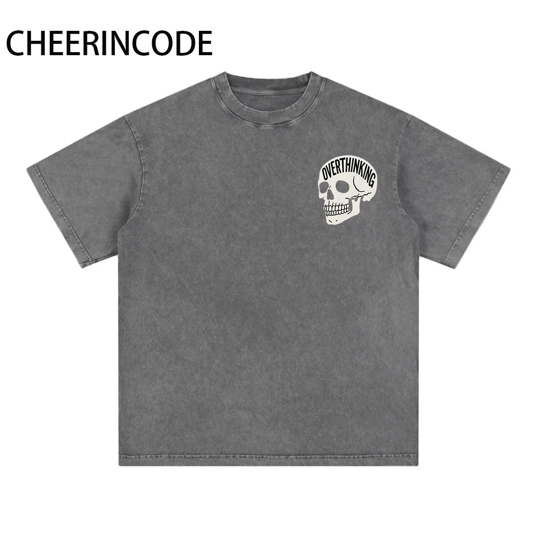 Men‘s Overthinking Skull Graphic Tee