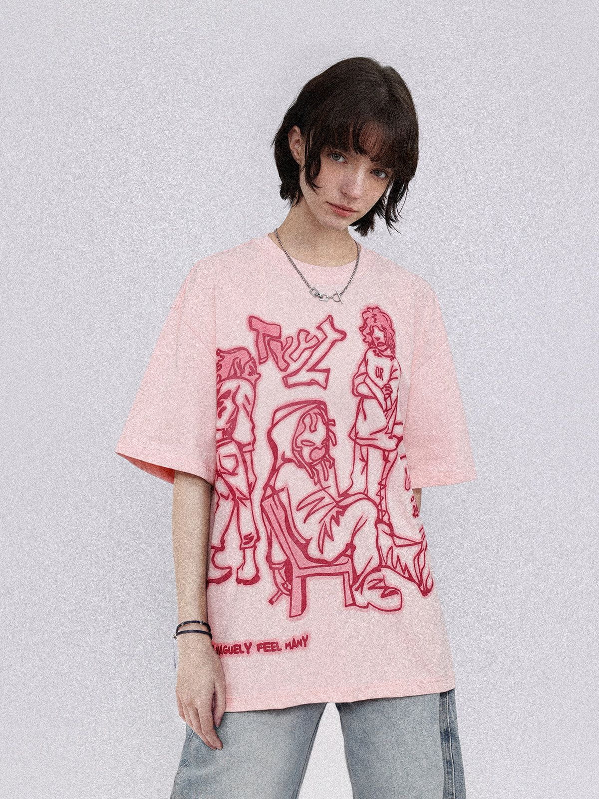 Aelfric Eden Cartoon Line Character Print Tee