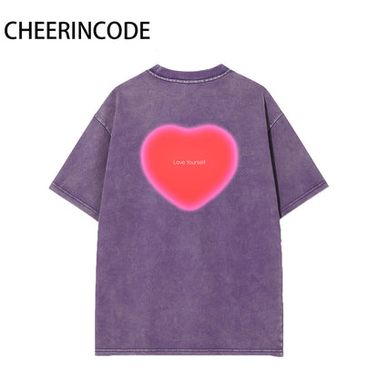 Pink Heart Printed T-Shirt