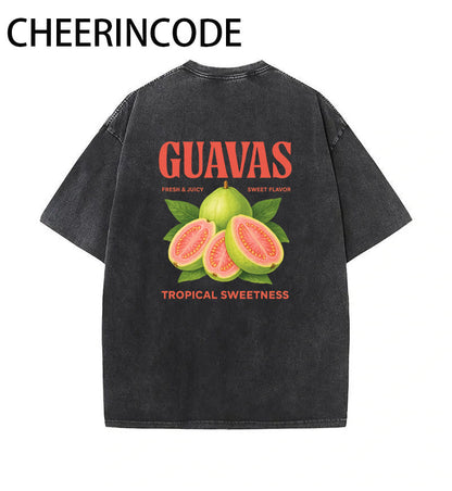 Tropical Sweet Guava Front and Back Printed T-Shirt