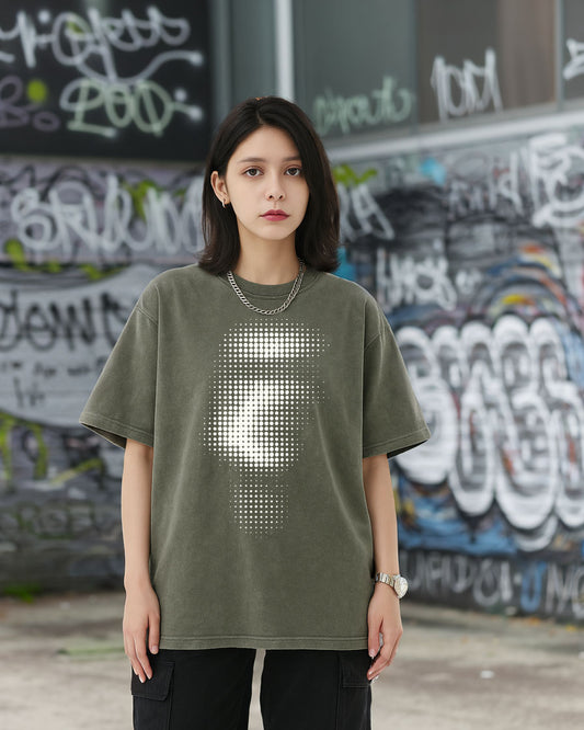 Dot Face Print T-Shirt
