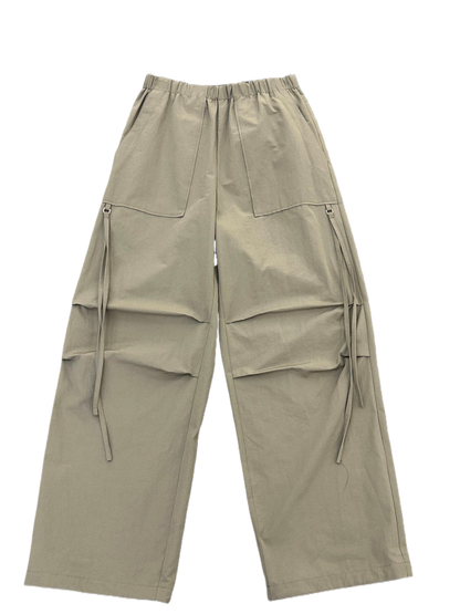 Fost Fish Women's White Cargo Pants with Drawstrings