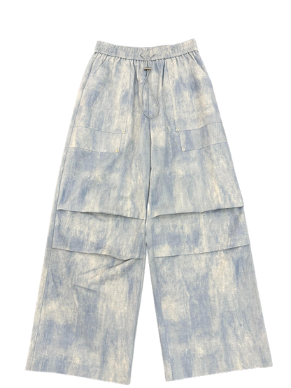 Fost Fish Women's Washed Wide-Leg Cargo Pants