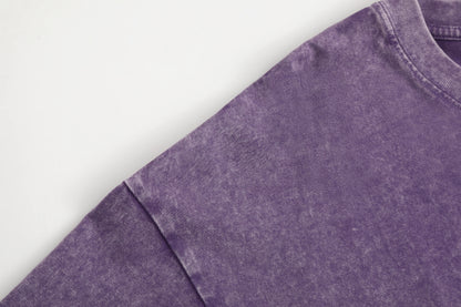 Ummer Grape Pattern Washed Short Sleeve