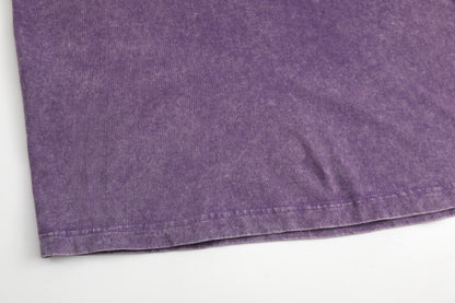 Ummer Grape Pattern Washed Short Sleeve