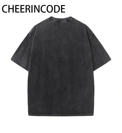 NEVER SAY DIE Washed College-Inspired Graphic Tee