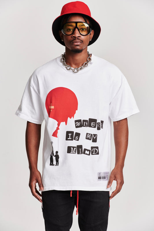 WHERE IS MY MIND OVERSIZED T-SHIRT WHITE
