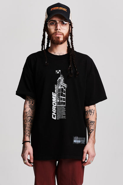 BUILDING OVERSIZED T-SHIRT BLACK