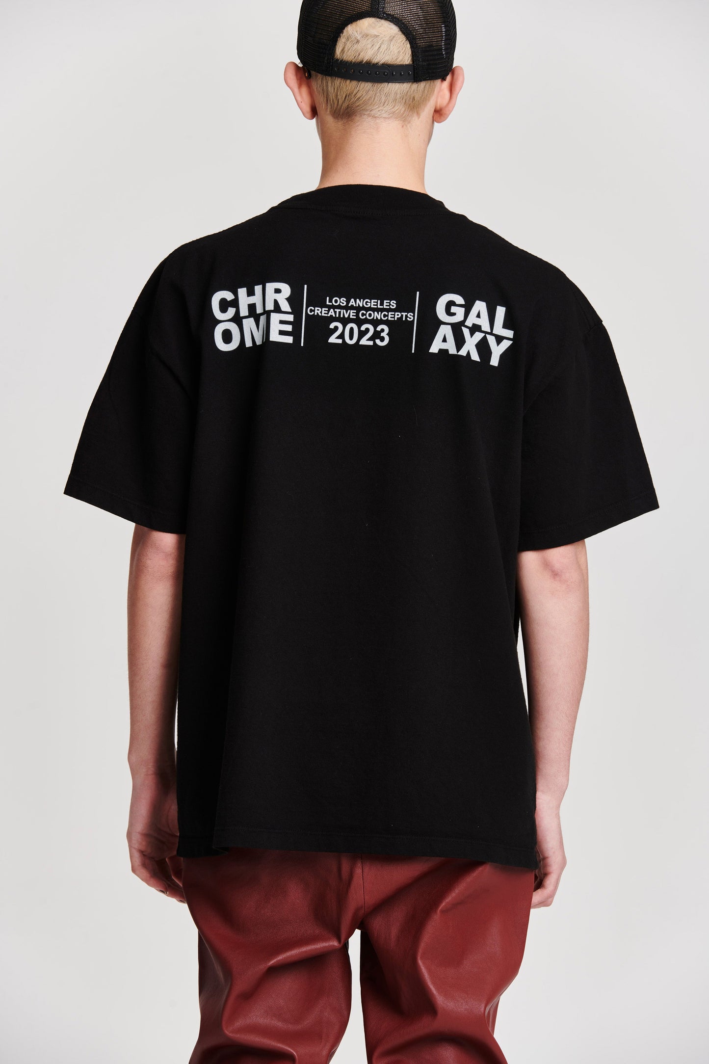 DAMIAGED GOODS ABSTRACT OVERSIZED SHORT SLEEVE T-SHIRT BLACK
