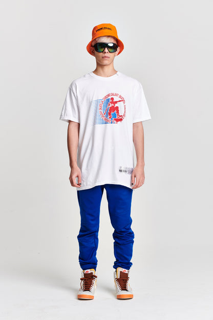 DOTTED SKATER PRINT SHORT SLEEVE TEE WHITE