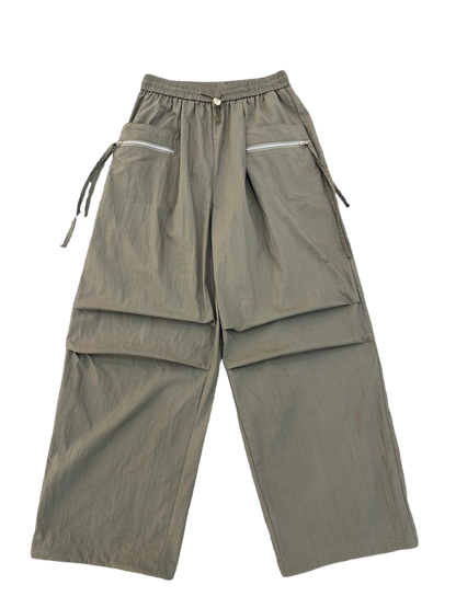 Fost Fish Women's Drawstring Cargo Pants with Zipper Pockets