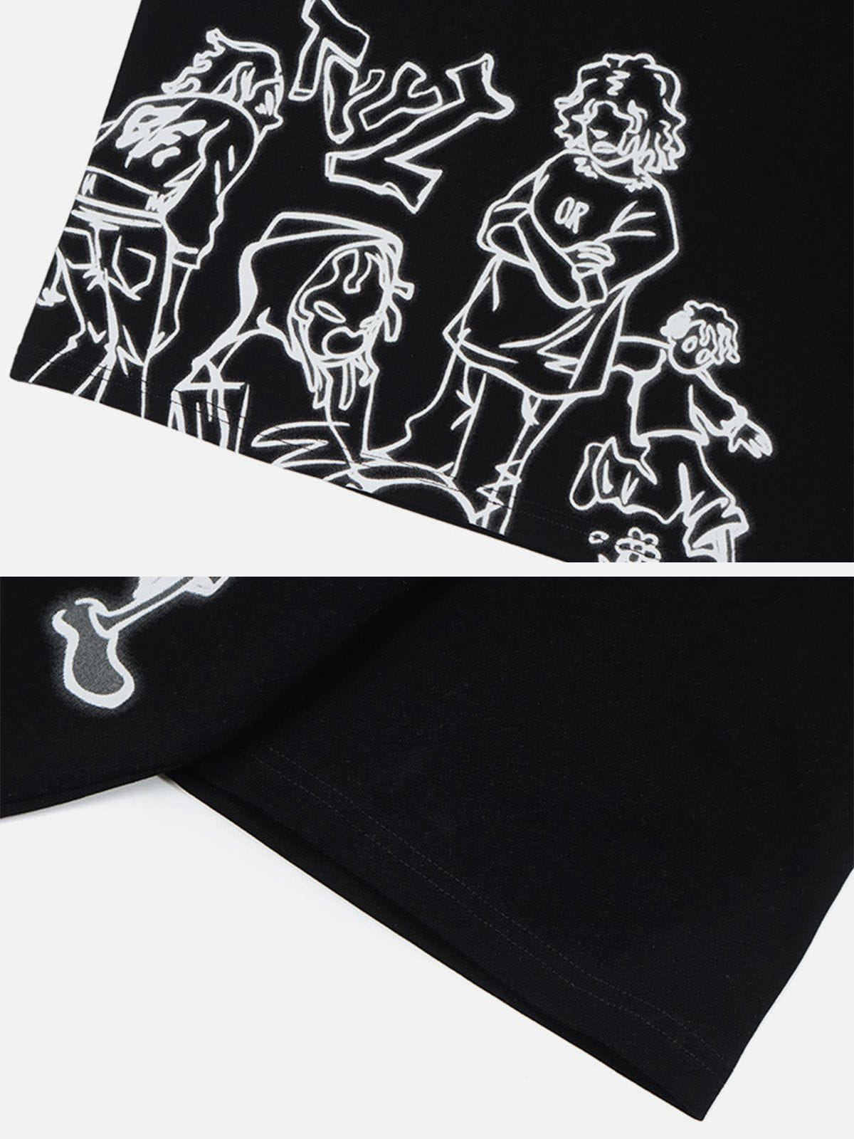Aelfric Eden Cartoon Line Character Print Tee