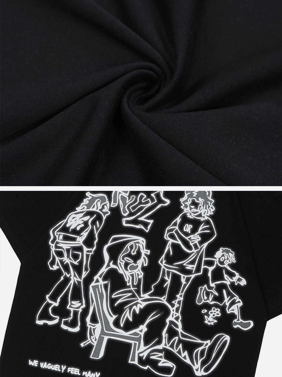 Aelfric Eden Cartoon Line Character Print Tee